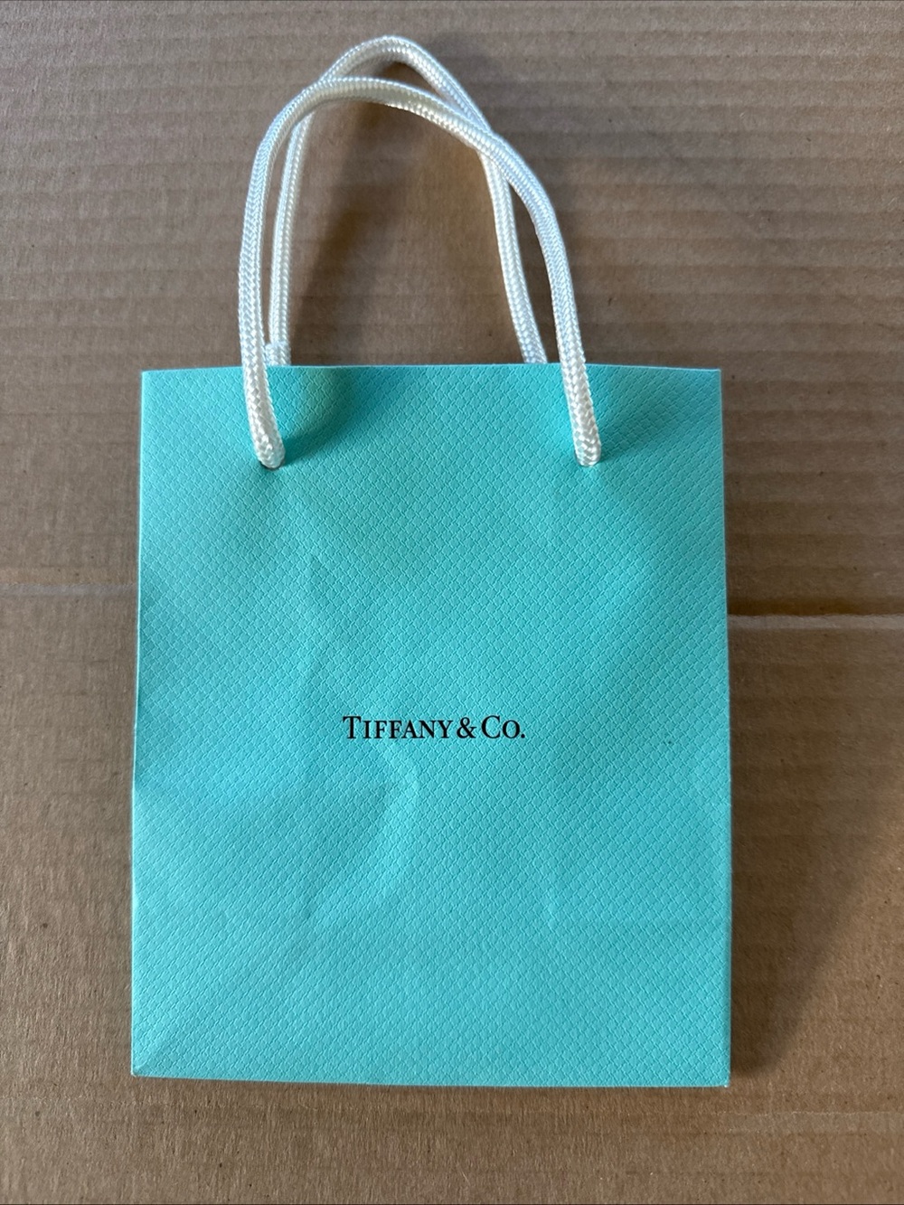 Tiffany & Co. Small Blue Paper Shopping Gift Bag 6"x 5"x 3"